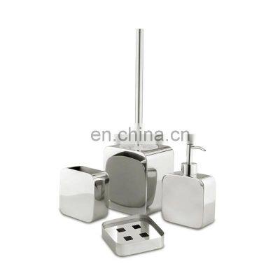 Stainless Steel 3pcs Bathroom Set Sanitary Ware Square Mat Finishing Bathroom Accessories Set photo-4