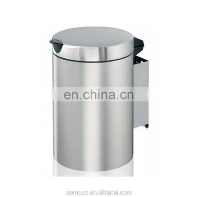 HDB-13002 waste can wall mounted stainless steel rust proof high-end for 5 star hotel