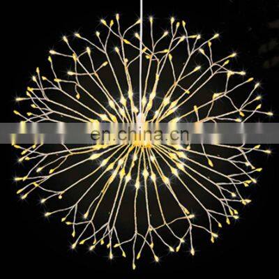 8function 600LED Warm Christmas Decoration battery Operated Copper Wire Rechargeable Starburst Fairy Light Promotional Gifts