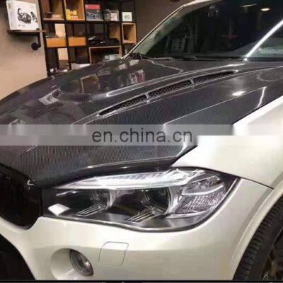 Runde Haman Style Carbon Fiber Material Auto Car Bonnet Engine Hood For BMW X5 X6 F15 F16 Hood photo-3