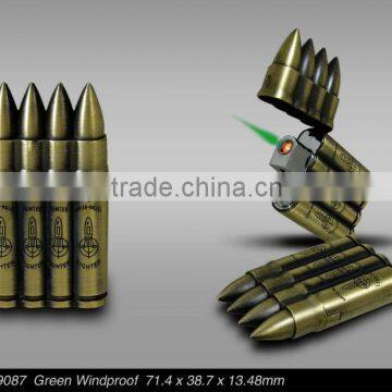 LA19087A bullet lighter with green jet flame