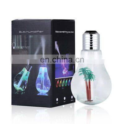 Bulb Diffuser Humidifier Led Usb Car Light Mini Shape Halogen Injection Cheapest Humidifiers Transparent Aroma Night Lamp