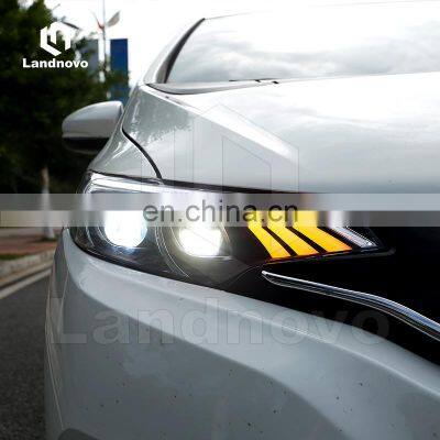 Landnovo Manufacturer for Car Accessory LED Head Lamp for Honda Fit Jazz S TYPE 14-19 Front Led Headlight Headlamp Assembly