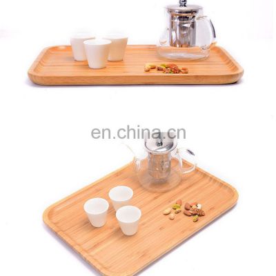 Japanese Style Minimalist Multifunctional Wood Bamboo Dinner Drink Serving Tray