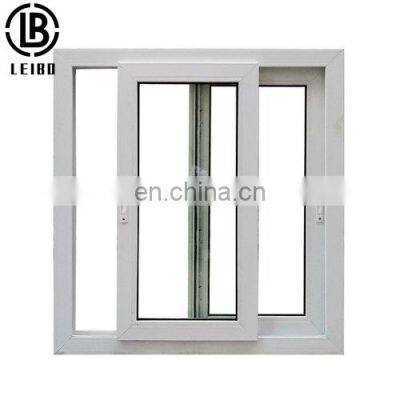 Latest American European designs UPVC PVC vinyl house sliding  window with various glass for choose