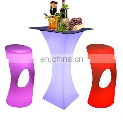 Led Glowing Cocktail Table /Elegant Power Modern Nightclub Disco Square LED Furniture Shinning Cocktail Bar Coffee Table photo-2