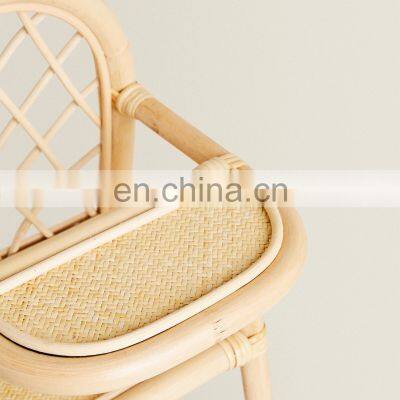 RATTAN TOY HIGH CHAIR Feeding Chair Doll Furniture Retro Boho Kid Dinning Chair Vietnam Manufacturer Cheap Wholesale photo-5