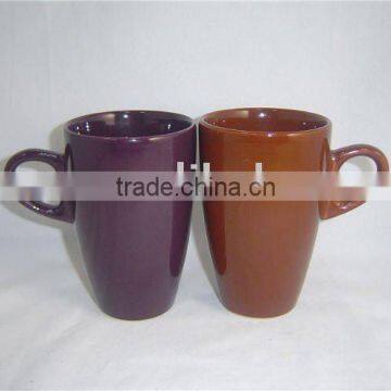 ceramic mug with a special ear, ceramic mug with inner and outside glaze