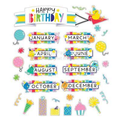 Happy Birthday Bulletin Board Set, 20 Pieces, Bulletin Board Decorations, Birthday Board Classroom, Birthday Bulletin Board Decorations, Classroom Birthday, Classroom Decorations, Birthday Boards photo-2