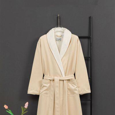 European Size Shell :Microfiber and Terry Lining Bathrobe ,SPA Bathrobe/OEM photo-2