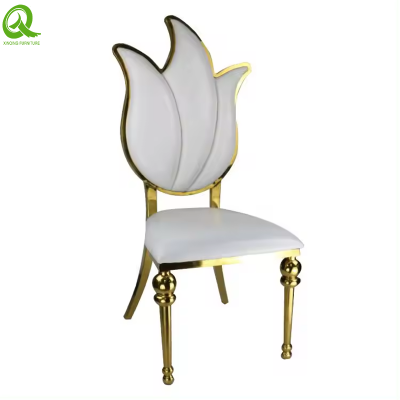 luxury gold stainless steel banquet chair for wedding events