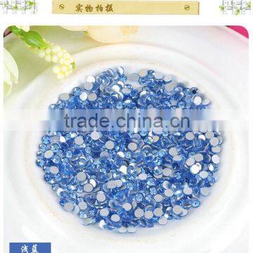 Colored Hot Fix Rhinestone For Clothing,Flatback Loose Iron On Rhinestone Light Blue Jewelry Findings Charms