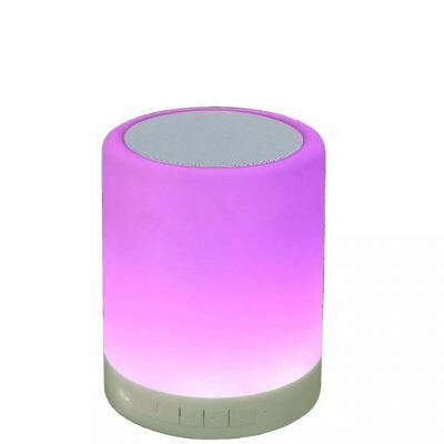 OEM Custom Premium Gift 2 In 1 Colorful Lamp Table Speakers Portable Touch Sensor Led RGB Speaker