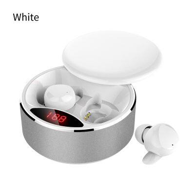 TWS 5.0 Metal Earbuds Mini Touch Control Earphone 6D Stereo Sound Headphone Blue tooth Wireless