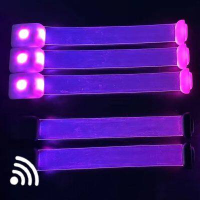 Party Supplies Zone Pulseiras LED iluminadas com controle de zona, Pulseiras LED com controle DMX