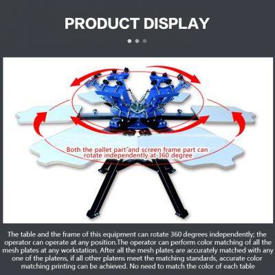 Six-station Manual Rotary Screen Printing Machine, Efficient and Flexible Printing of New Tools photo-3