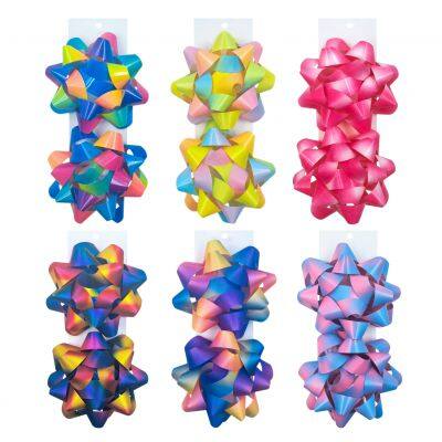 Gradient Star Gift Bows Manufacturer - Custom Ribbon Pull Bows