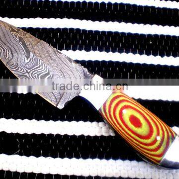 udk h52" custom handmade Damascus hunting knife / Skinner knife with multi sheet handle