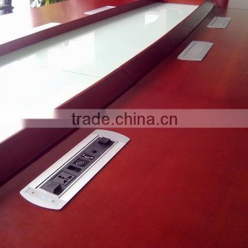 BW-T66 Flip Up Aluminum Rotating Electrical Outlets For Meeting Table