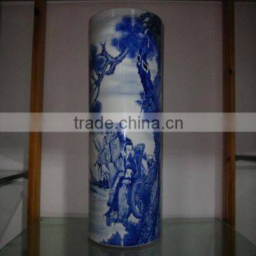 Popular selling blue and white antique ceramic vase