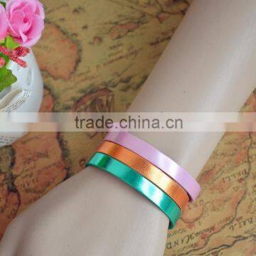 Hot Sell Metallic 10mm PU Leather Wristbands Bracelet