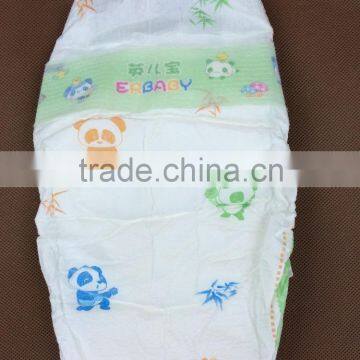 newest disposable baby diaper cloth like film hook and loop tape