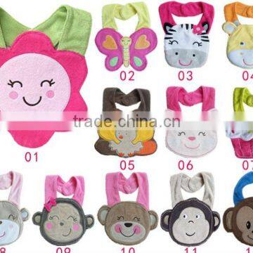 Cute Animal Cartoon Cotton Baby Bibs Lovely Waterproof Infant Bibs