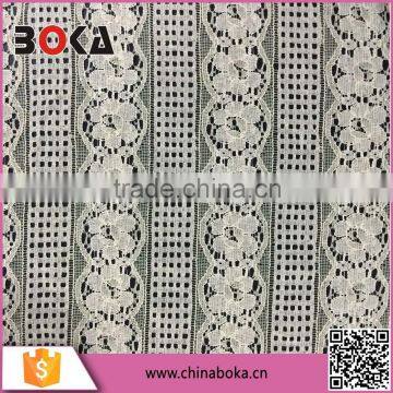 BOKA Fashion Offwhite width 150cm lace fabric polyester/nylon embroidery fabric,wholesale garment fabric china supplier