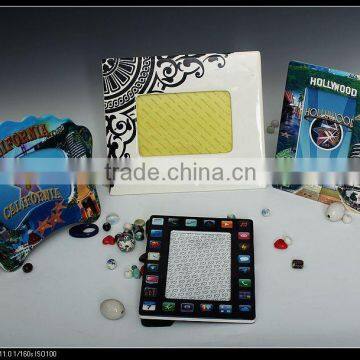 2015 hot sell shell and square ceramic picture frame,ceramic photo frame,ceamic picture frame