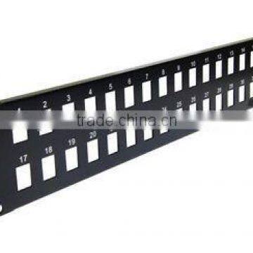 19" Patch Panel 32 Ports Fiber Optic Patch Panel Cat5e Patch Panel