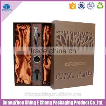 2016 hot selling rigid paper box wine bottle packaging