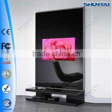 52 inch magic mirror TV wall mounted mirror bathroom hotel mirror TV motion sensor smart magic mirror LCD advertising player