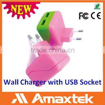 Reasonable Price High Power Adaptor With Dual USB Wall Charger Socket for USB Devices photo-2