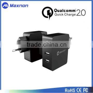 2016 Qualcomm Certified Quick Charge 2.0 Wall Charger 3 Usb Ports 5v 4.5a for Mobile Devices
