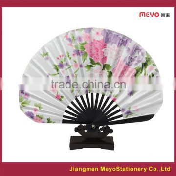 2015 Decorative Fabric Shell Shape hand held fan for business present