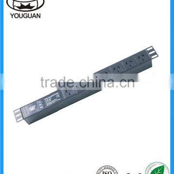 19 inch1U Australia type 7 ways PDU socket with filtring surge