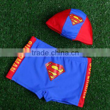 hot selling baby boy swiming trunks and cap cartoon swiming trunks wholesale baby boy swiming trunk and cap