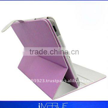 Magnetic leather case for Ipad2 with stand holder 360 ratation