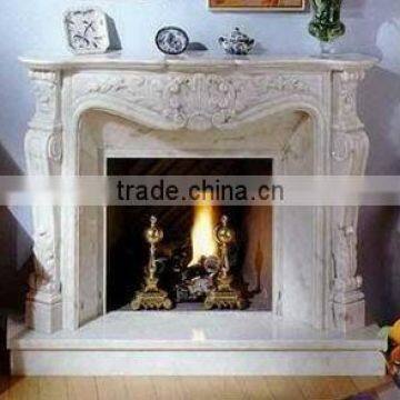 natural marble fireplace