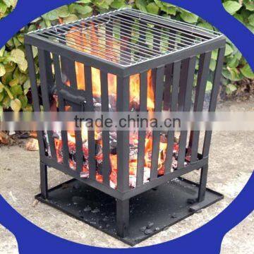 square cast iron fire baskets