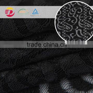 Wholesale Factory Cheap Black Embroidery Tokay Lace Fabric for Curtains