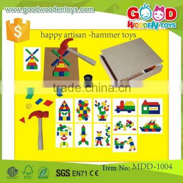 preschool wooden pounding bench OEM happy artisan -hammer toys for children MDD-1004