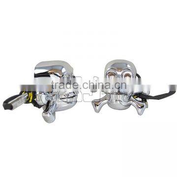 BJ-SL-056S New arrival chrome short stem ABS plastic skull LED motorcycle turn signal blinker light