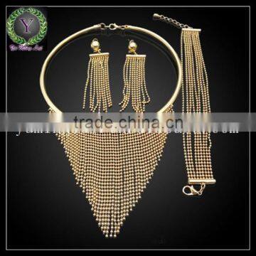 popular african jewelry wholesale and retail ,african big costume jewelry sets , african gold plating jewelry set