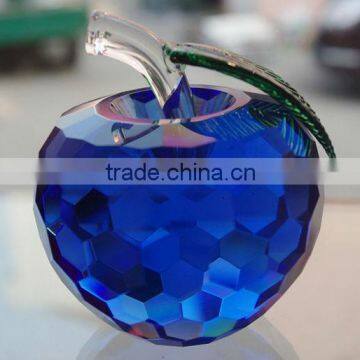 Blue color crystal apple