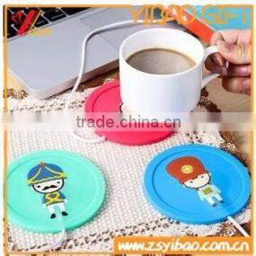 High quality soft pvc cup mat/ Cartoon logo coffee cup coasters