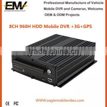 New 8 Ch 960H HDD Mobile DVR with 3G GPS G-Sensor
