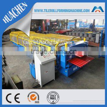 ce double layer metal tile roll forming machine making roof/ wall panel