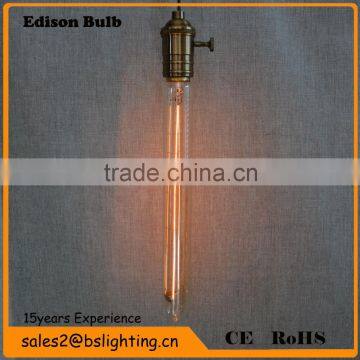 Vintage Edison bulb Incandescent lamp T10 Tube Flute bulb e27