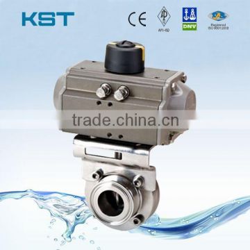 Pneumatic Sanitary Butterfly Valve 304 316 304L